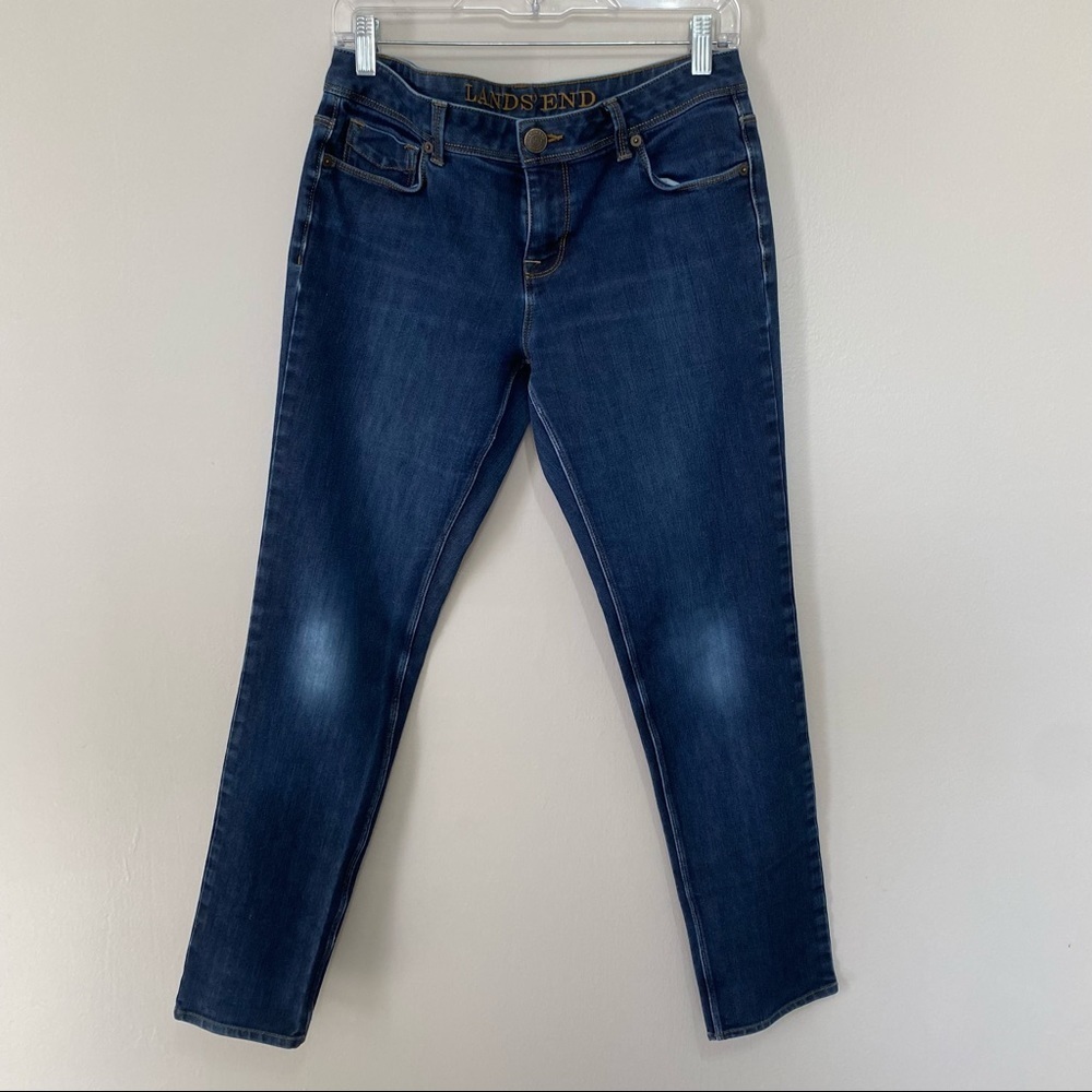 Lands' End Denim Blue Skinny Jeans Size 8